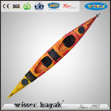 Dernier style assis en double kayak Leisure Life Paddle Sea Kayak